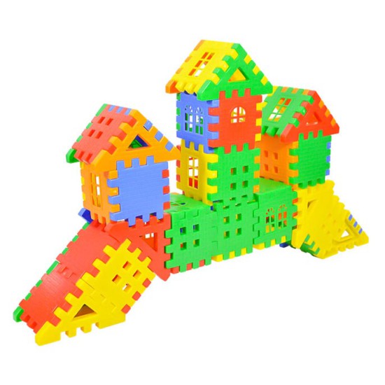 بلوک های خانه سازی 72 قطعه Red Toys