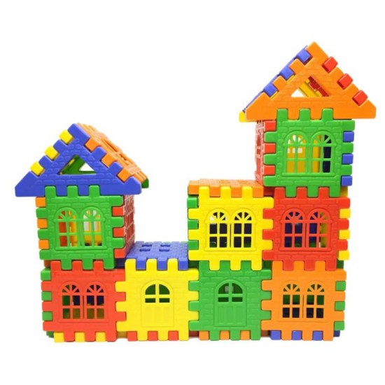 بلوک های خانه سازی 60 تکه Red Toys